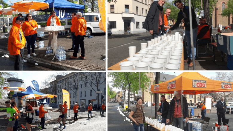 Tatkräftige Unterstützung beim 18. Bonn Marathon Tatkräftige Unterstützung beim 18. Bonn Marathon